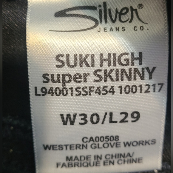 Women’s Silver Jeans Co. Suki High-Waist Super Skinny W30 L29 Stretch Denim A8 - Picture 6 of 11